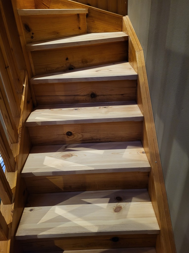 Sanding and restoring stairs